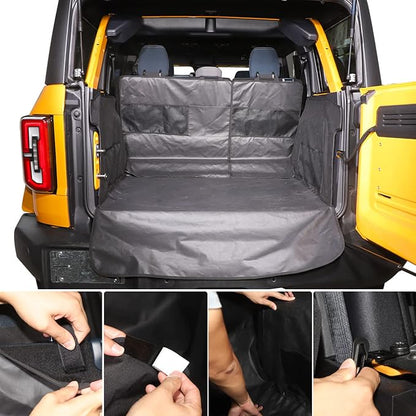 Hoolcar Dog Cargo Liner Pet Cargo Trunk Mat Washable Dog Seat Cover Compatible with 2021-2022 Ford Bronco 4 Door