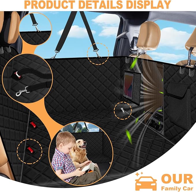 Back Seat Extender for Dogs with Hard Bottom