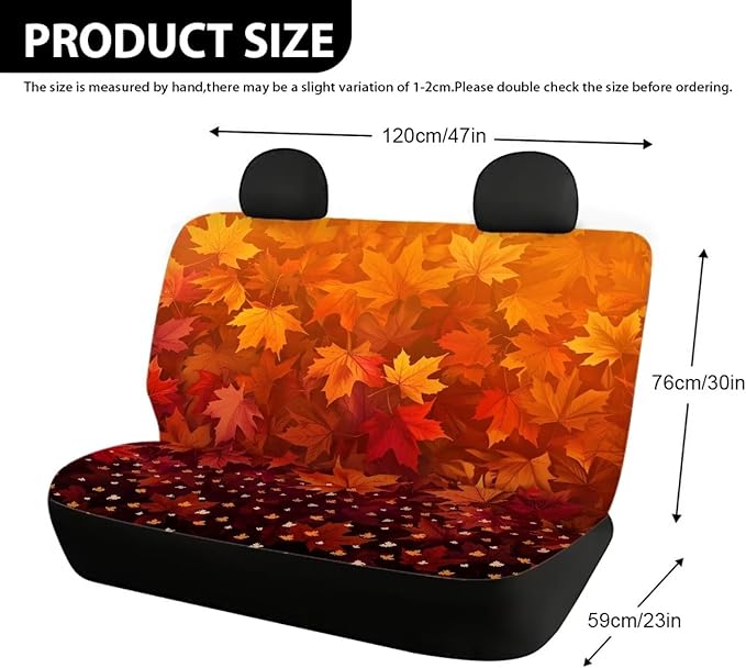 AFPANQZ Fall Maple Car Rear Bench Protective Car