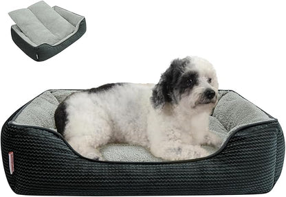 Miguel Dog Bed with Removable Cushion/Pillow for Medium Small Dogs 25 Inch