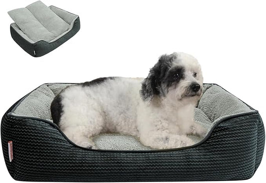Miguel Dog Bed with Removable Cushion/Pillow for Medium Small Dogs 25 Inch