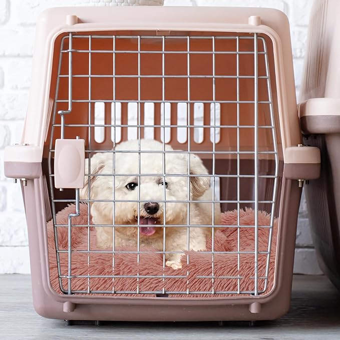 Small Dog Bed for Crate 24x18 Plush Fluffy Puppy Beds Cute 24 inch