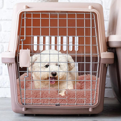 Small Dog Bed for Crate 24x18 Plush Fluffy Puppy Beds Cute 24 inch