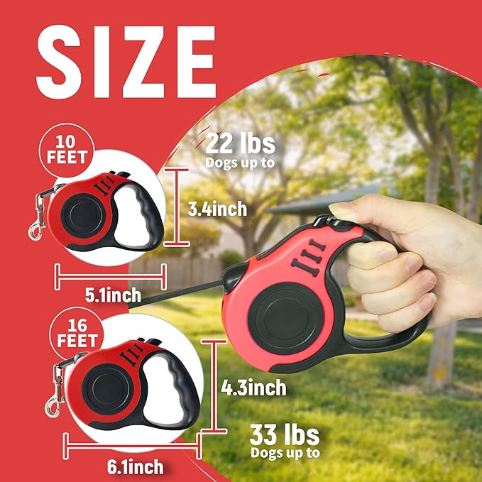 Retractable Dog Leash Automatic Telescopic Tractor Dog Tape 10/16 FT