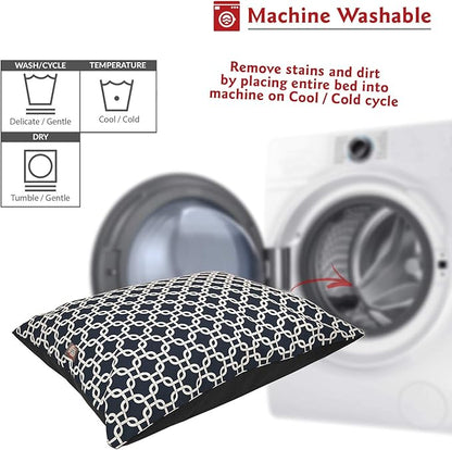 Majestic Pet Rectangle Medium Dog Bed Washable – Non Slip Comfy Pet Bed – Dog Crate Bed Super Value Pillow Dog Bed – Dog Kennel Bed for Sleeping 35 x 28 Inch