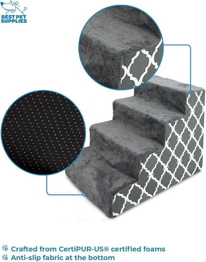 Best Pet Supplies Dog Stairs for Small Dogs & Cats 4-Step