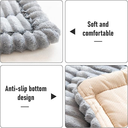 LiveGo Fuzzy Couch Covers for Pets, Couch Protector for Dogs Garden Chic Cotton Protective Couch Cover, Pet Mat Bed Couch Cover (Light Gray, 70x210 cm/27.6x82.7 in)