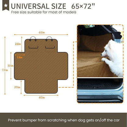 NESTROAD SUV Cargo Liner for Dogs Size,65"×72",Brown