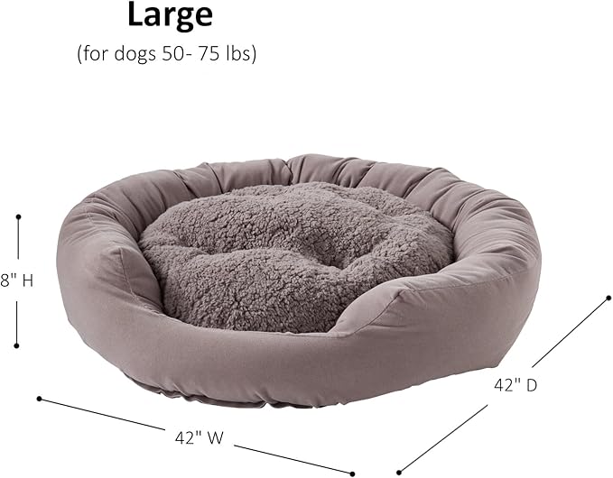 Maddie Donut Dog Bed with Removable Center Pillow (42" x 42")