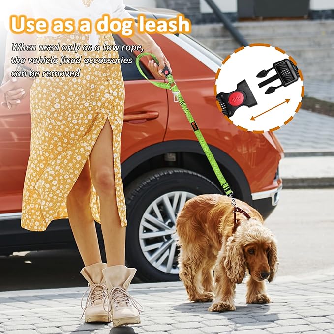 Removable Dog Seat Belts Harness for Car 3 in 1 Pet 2PCS and