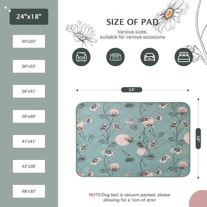 IEUUMLER Washable Pee Pads for Dogs 2 Pack EU007 (Green 24"X18"-2pcs)