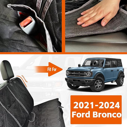 Dog Car Seat Cover Compatible with Ford Bronco 2021-2024 600D Heavy