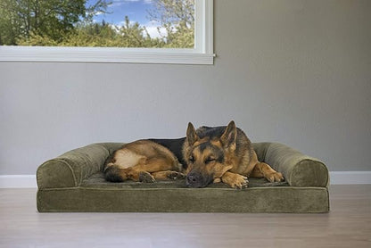 Furhaven Orthopedic Dog Bed for Large Dogs w/ Removable Bolsters & Washable Cover 95 lbs