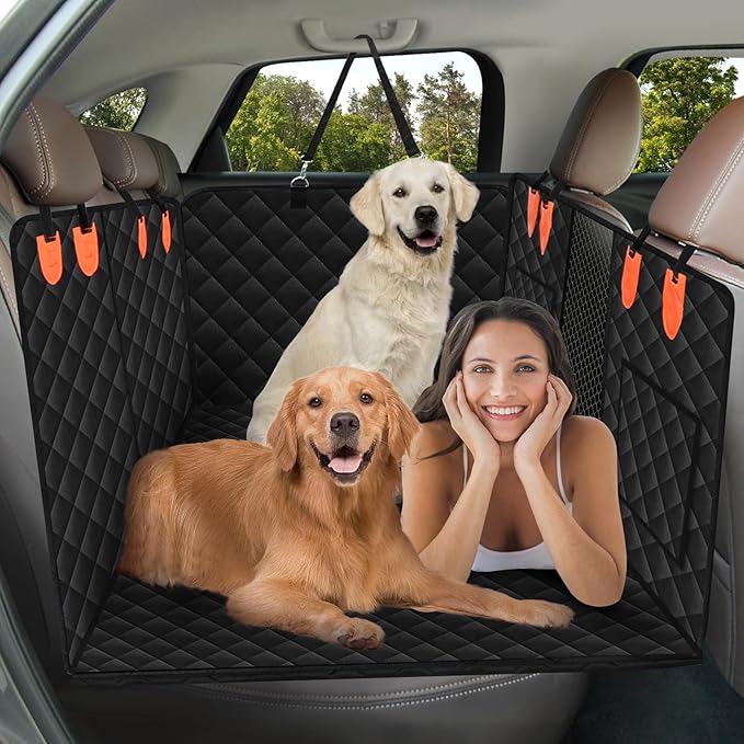 Car Back Seat Extender for Dogs Hard Bottom Car Seat Cover for Dogs 400lbs,Dog Car