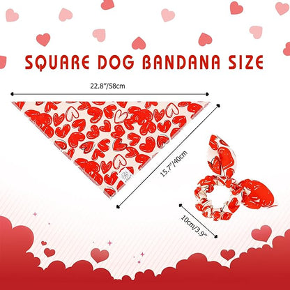 E-Clover Mothers Day Dog Bandana & Matching Scrunchie-Heart