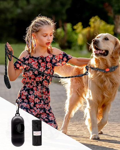 Dog Leash Heavy Duty 4/5/6FT Reflective 4'*1/2'', Black