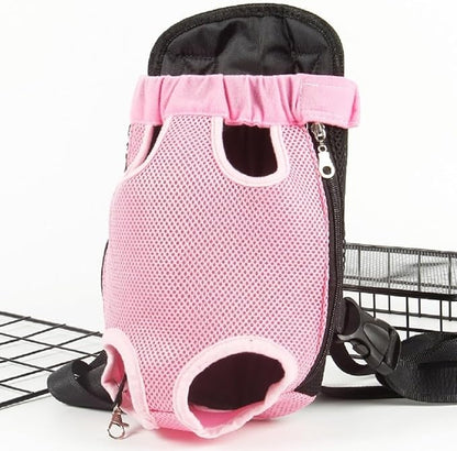 Cat Carrier Backpack, Carrier for Small Dogs Cats Sling Backpack Travel Bag, Pet Backpack Bag for Hiking Travel Camping Outdoor Hold Pets Up to 15 Lbs (Color : Pink, Size : Small)