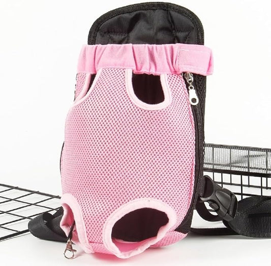 Cat Carrier Backpack, Carrier for Small Dogs Cats Sling Backpack Travel Bag, Pet Backpack Bag for Hiking Travel Camping Outdoor Hold Pets Up to 15 Lbs (Color : Pink, Size : Medium)