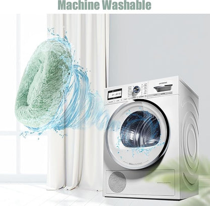 Aurako Cat Bed Dog Bed Round Cushion Pet 20" Green