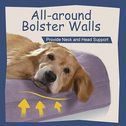 Orthopedic Washable Large Dog Bed: Large Dog Bed Bolster Waterproof