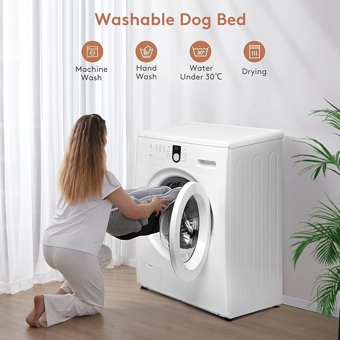 FURTIME Small Dog Beds for Small Dogs S(20''x19''x6'')