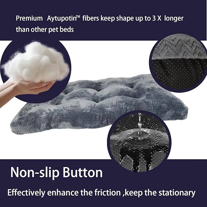 Dog Crate Beds for Large Dogs 42 inch 42x28 Light