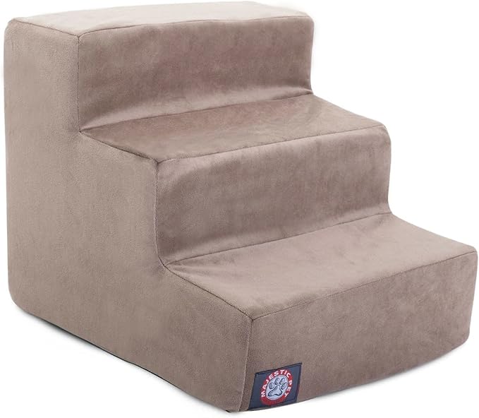 Majestic Pet 3 Step Suede Portable Dog Stairs 25 lbs