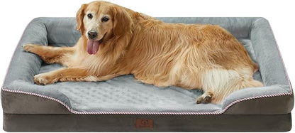 WNPETHOME Orthopedic Dog Beds for Large Size Dogs, Big Waterproof Dog Couch Bed with Washable Removable Cover, Medium Pet Bed Sofa with Sides