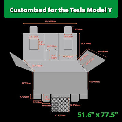 Dog Car Seat Cover for Tesla Model Y 100% Waterproof