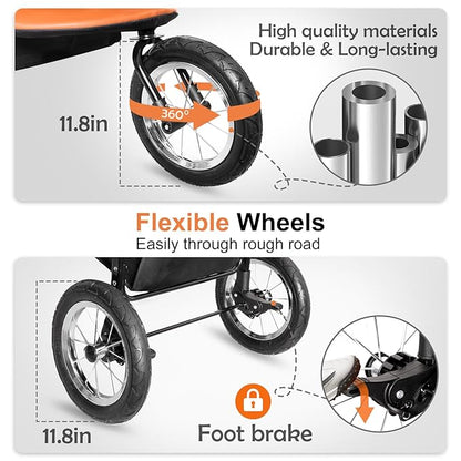 Dog Strollers for Medium Small Pet 3 in 1 Pet 3 Wheels