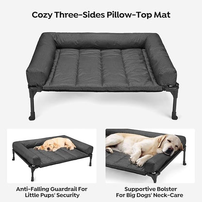Veehoo Cooling Elevated Dog Bed + Waterproof Removable Pillow-Top Mat CWC2331B