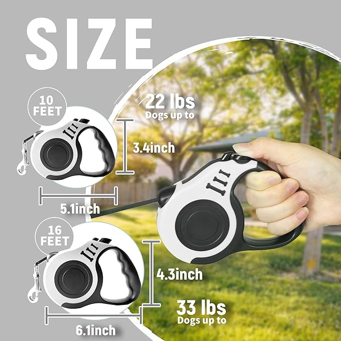 Retractable Dog Leash Automatic Telescopic Tractor Dog Tape 10/16 FT