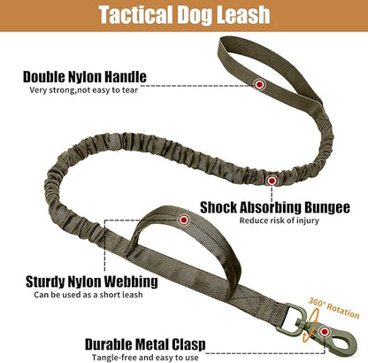 Tactical Dog Collar Leash Set