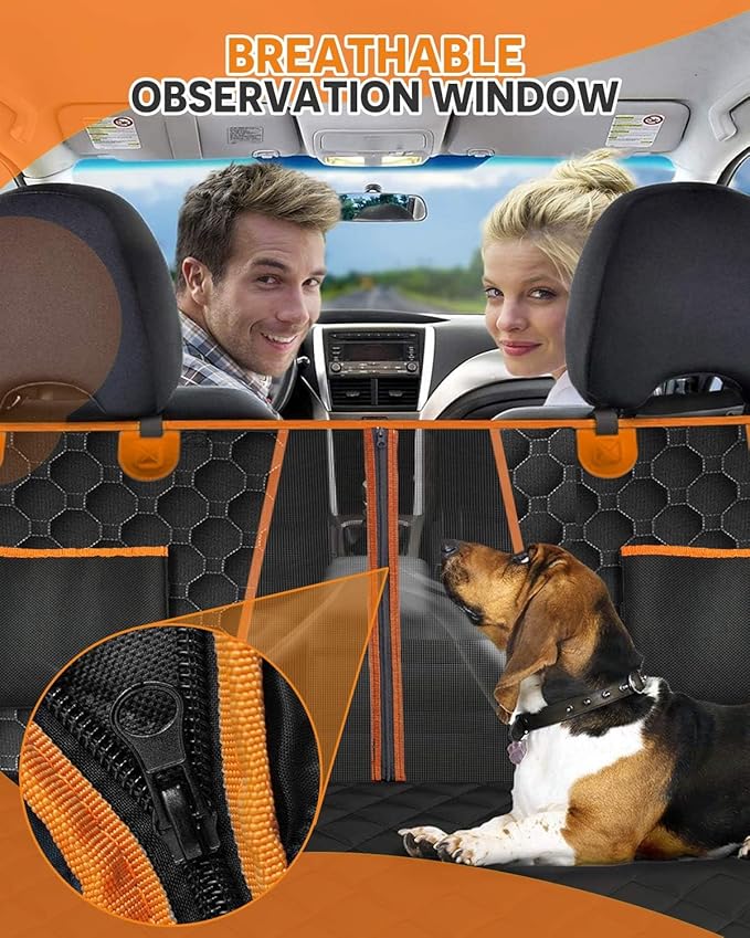 Victoper Back Seat Extender for Dogs 440 LB, 600D Heavy 2 Seatbelts, 100% Waterproof