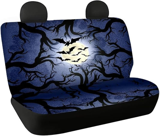 Halloween Bat Car Seat Covers Rear Bench Protection