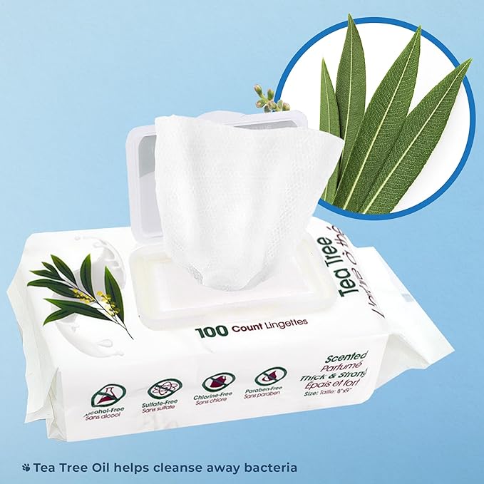 Best Pet Supplies 8" x 9" Pet Grooming Wipes for Dogs 400 Pack,