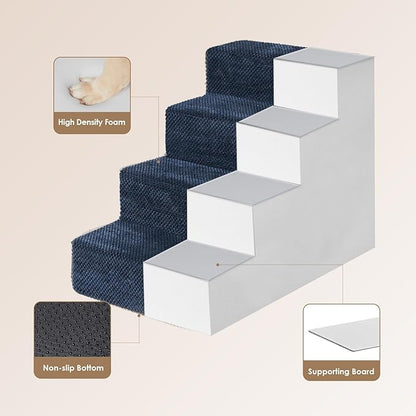 EHEYCIGA Dog Stairs for Bed 18”H 4-Step Dog