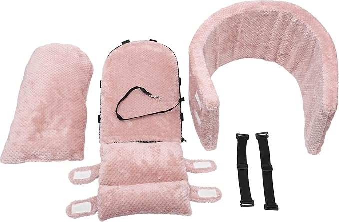 X AUTOHAUX Dog Car Seat Seat Adjustable Straps for Medium Small Sized Puppy Cat Seat Pets Soft Non Slip Bottom Travel Bed Pink