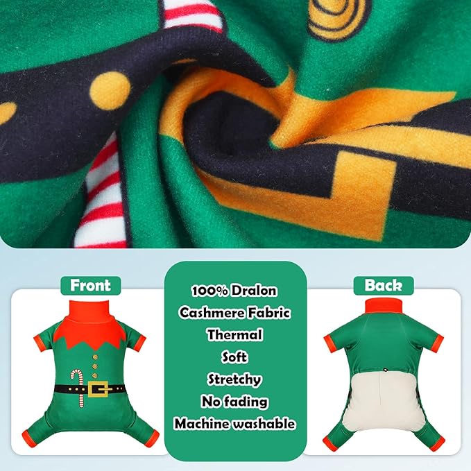 CuteBone Turtleneck Dog Pajamas Pet Clothes Thermal Dralon Onesie Cashmere High-Necked Puppy Pjs Coat GP12S