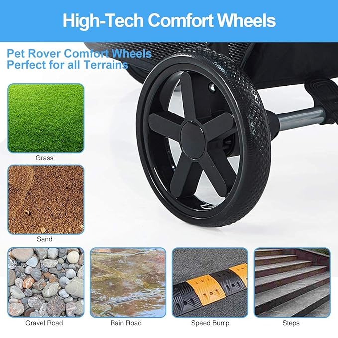 Dog Stroller for Small Dogs 4 Wheels,