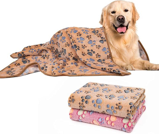 Dono 1 Pack 2 Dog Blankets Soft Fluffy