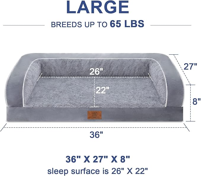 Large Dog Bed 36 x 27 x 8 Inch