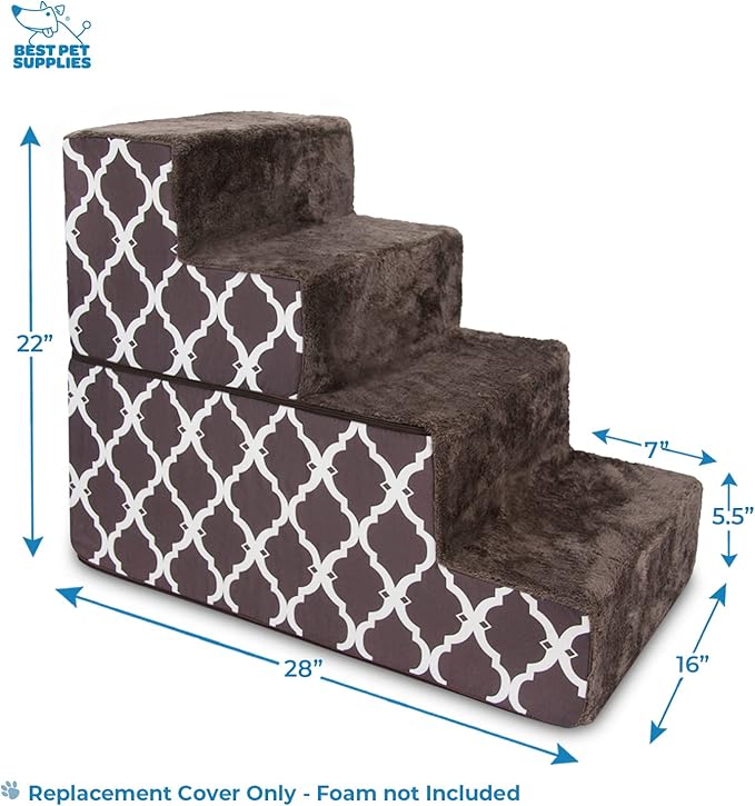 Best Pet Supplies Dog Stairs Cover 4-Step -