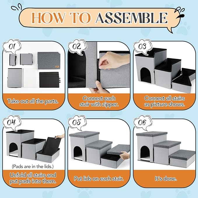 Dog Stairs for Small Dogs 22 inches(3