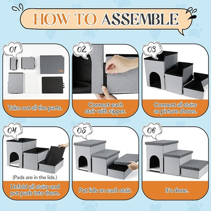 Dog Stairs for Small Dogs 22 inches(3