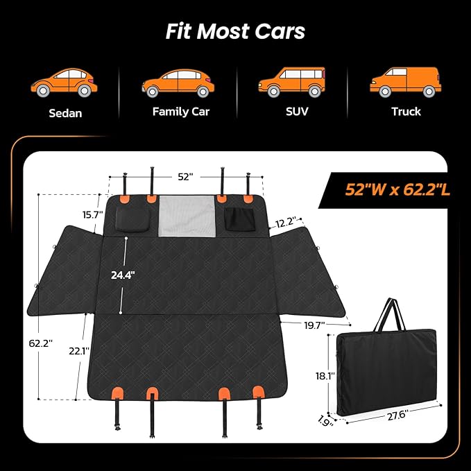 Dog Car Back Seat Cover