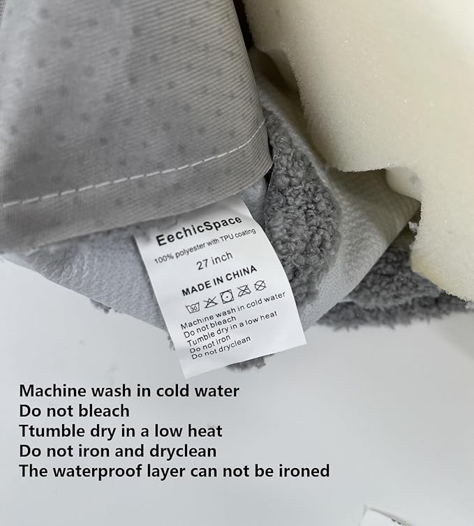 Round Orthopedic Dog Bed for Pet Playpen Waterproof 27 Inch