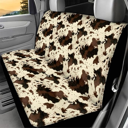 CLOHOMIN Cow Print Car Seat Cover for Back Seat Only