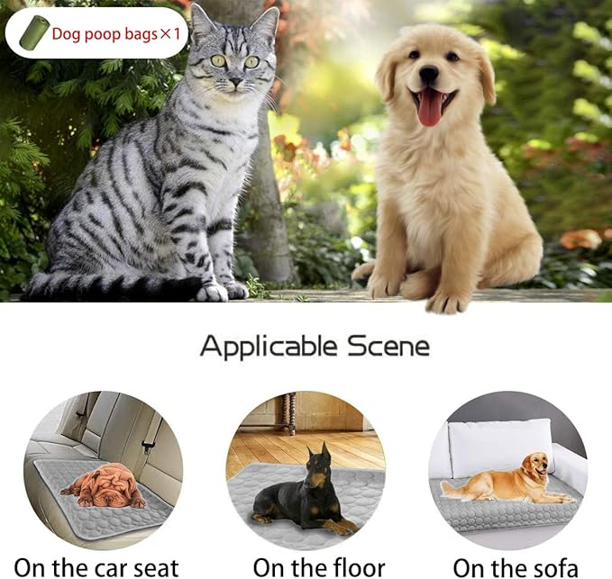 MICROCOSMOS Summer Cooling Mat & Sleeping Pad- Water Absorption Top 40" x 28")