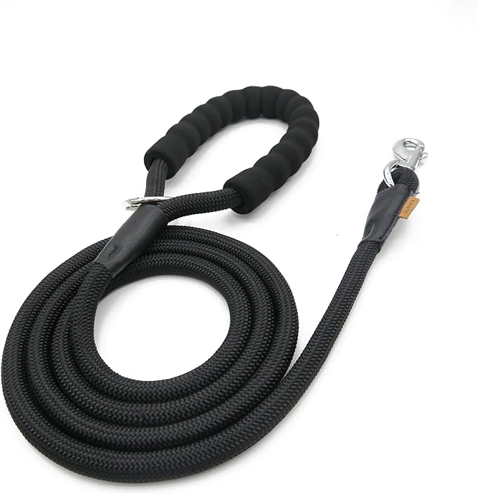 Dog Leash ((1/2") - 6FT, Black)